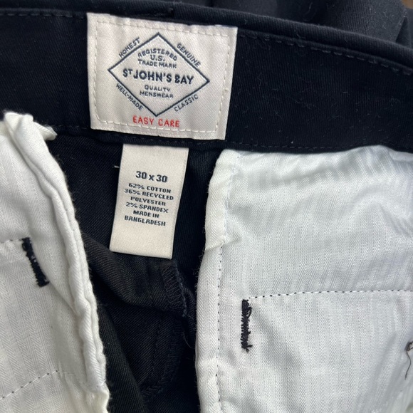 St John's Bay Men’s Black Dress Pants Flat Front Reduced Wrinkles Size 3… - Picture 5 of 9